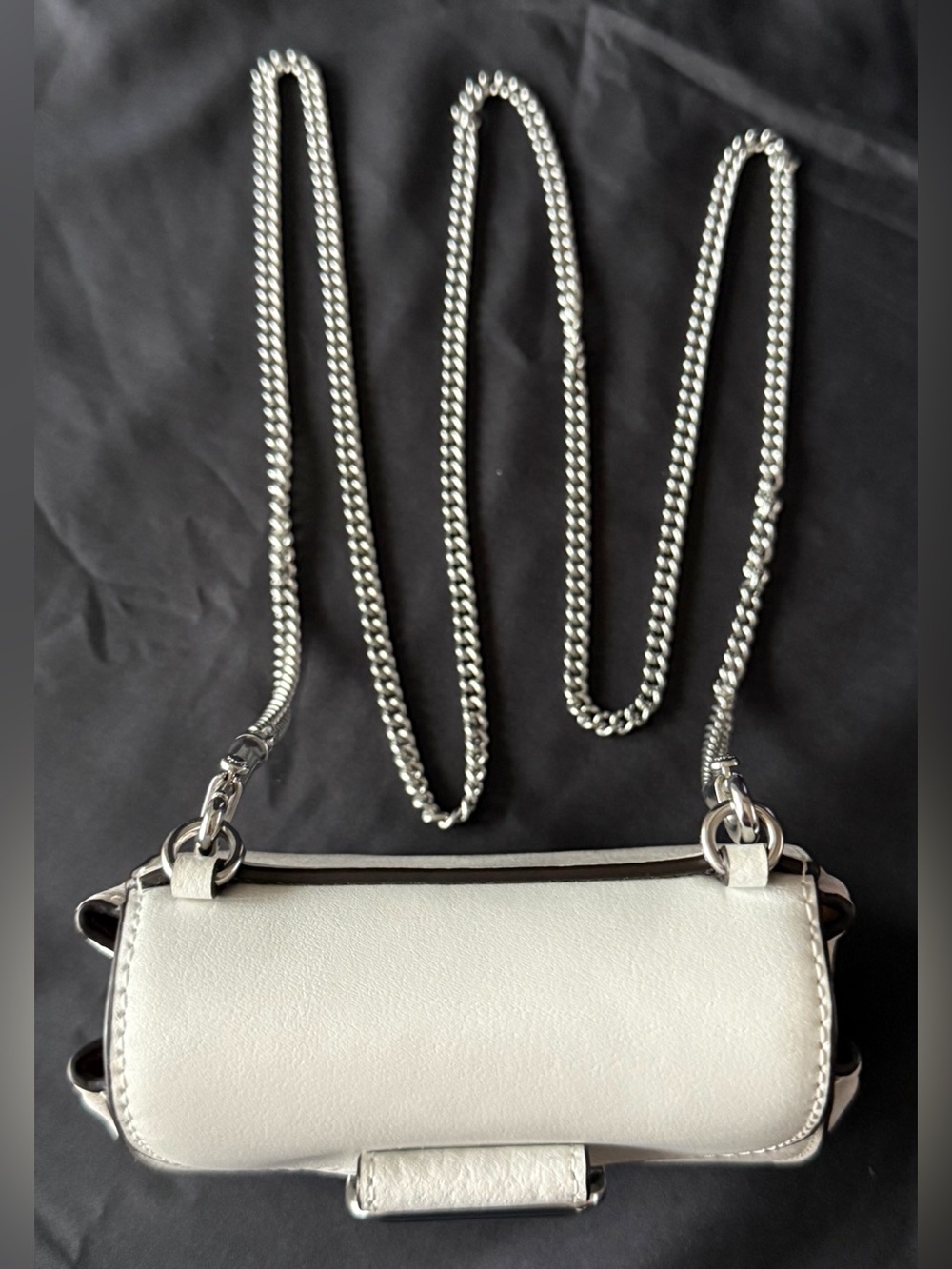 Coach White Mini Saddle Crossbody with Silver Hardware - Picture 4 of 12